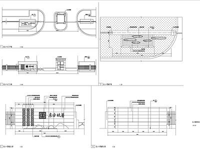 入口大门详图 施工图 建筑通用节点