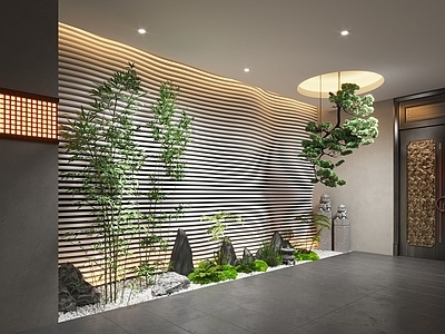 新中式室内景观造景