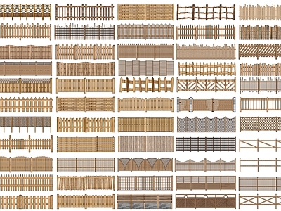 现代栅栏 围栏护栏 篱笆栏杆 实木栏杆栅栏 庭院围栏围墙