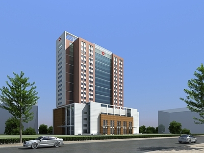 现代医院建筑 医疗 办公楼 办公