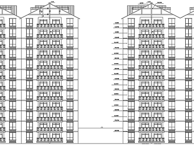 高层住宅楼建筑 施工图