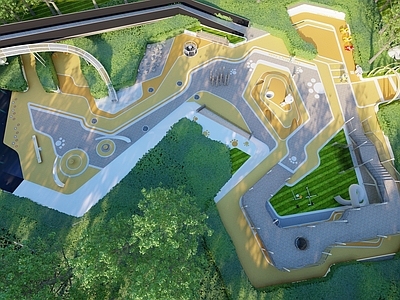 现代儿童乐园 游乐器材 儿童跑道 森系探险主题乐园 原木主题乐园