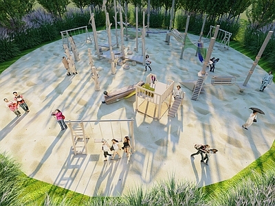 现代原木主题乐园 森林探险主题乐园 原木主题构架 无动力儿童乐园