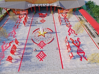 现代红色文化广场 红色文化地雕 文化长廊 红色文化宣传导视牌