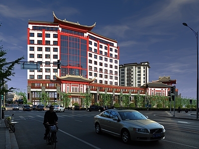商业高层 中式 商业 酒店 办公