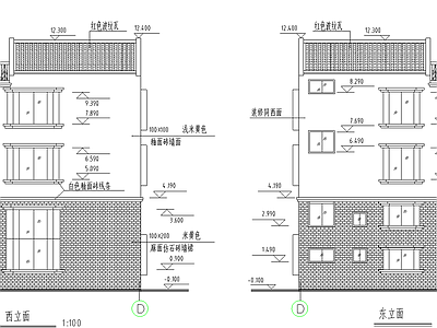 秀山花园住宅建筑 施工图