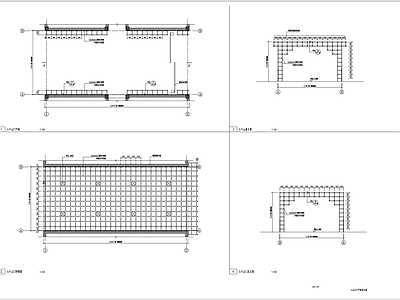 入口山门钢结构拱门 施工图 建筑通用节点