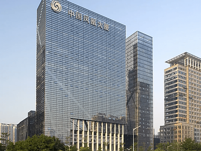 中国凤凰大厦办公建筑实景图 施工图