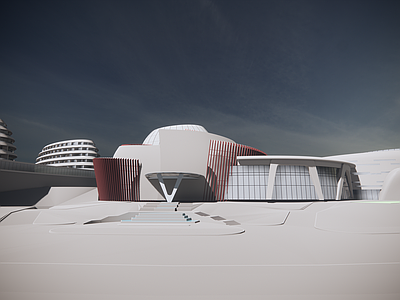 现代展览馆建筑