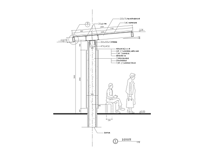 公交车站大样 施工图 建筑通用节点