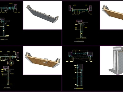 门节点及三维图 施工图 通用节点