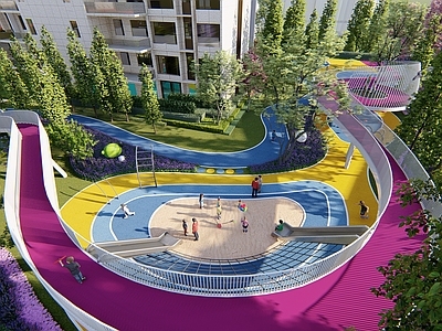 现代儿童游乐区