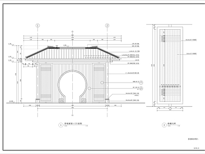 景观廊架详图 施工图