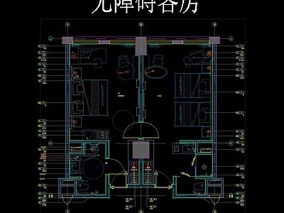 酒店客房CAD平立面 施工图