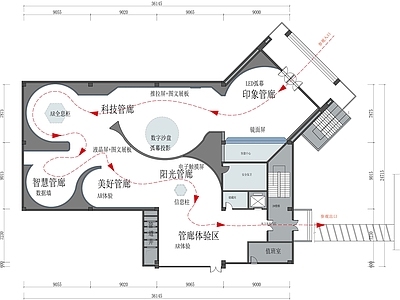 科技企业展厅平面图