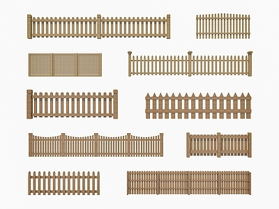 新中式栅栏 木木木木木围墙