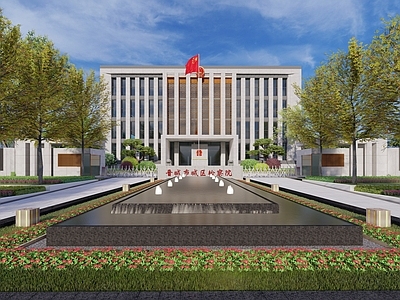 现代多层办公楼 平顶
