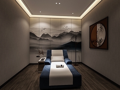 新中式美容SPA店包间