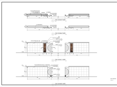 月洞门景墙详图 施工图