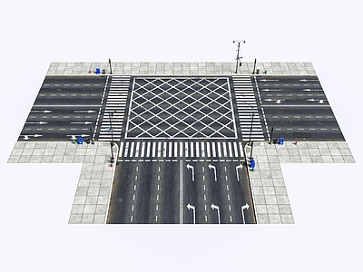 现代T字路面 T字路口 破旧T字公路