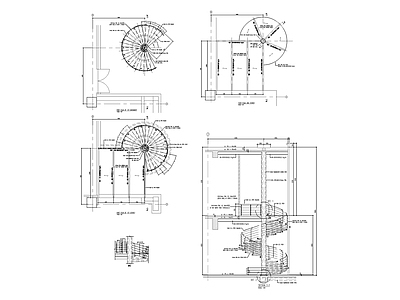 钢螺旋楼梯大样图 施工图