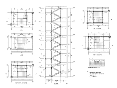 三跑楼梯图钢梯大样 施工图