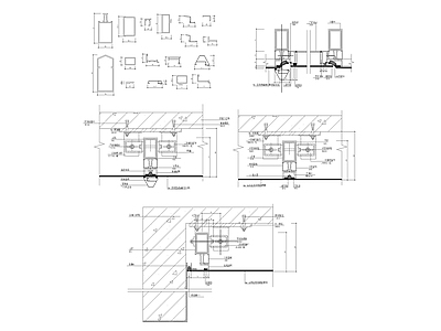 150型隐框幕墙及铝塑板幕墙节点 施工图 节点