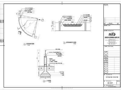 弧形围墙 施工图