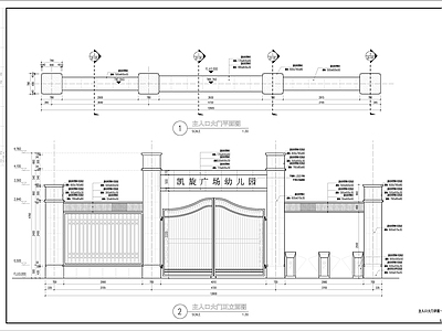 最新干挂主入口大门详图 施工图 建筑通用节点