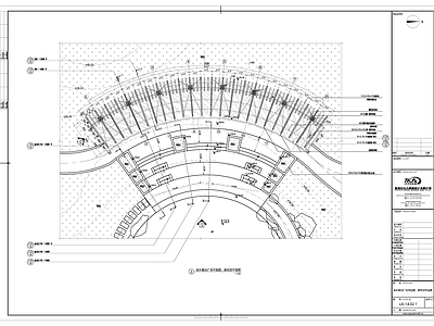弧形廊架 施工图