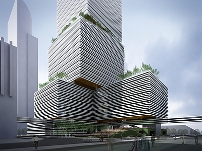深圳鼎和大厦建筑效果图 施工图