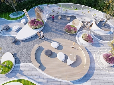现代植物科普园 植物乐园 植物科普导视牌 植物科普小品