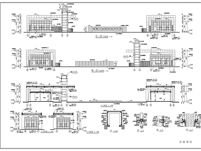 校园大门大样 施工图 建筑通用节点