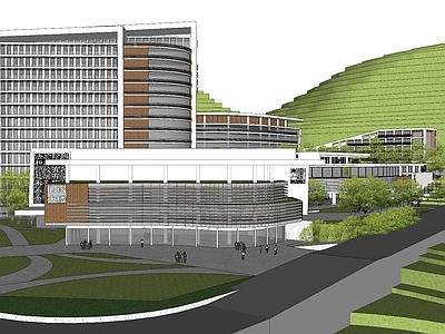 现代山地医疗建筑 中式医疗