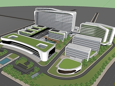 现代医疗建筑 中央花园