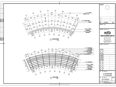 弧形廊架 施工图