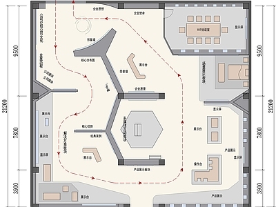 企业发展展厅平面图