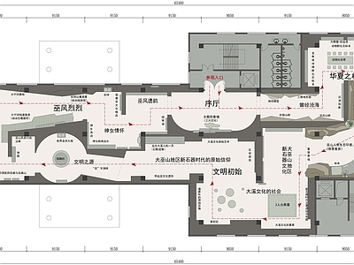 科技文化展厅平面图