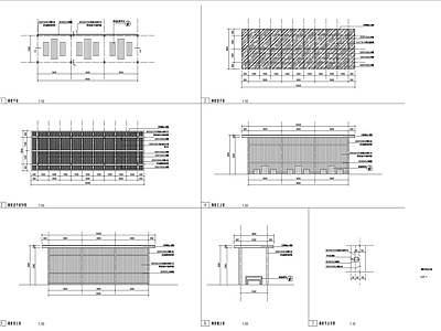 景观廊架车棚详图 施工图