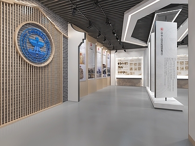 新中式禁毒展厅 禁毒展板 展示柜