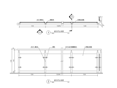 L玻璃栏杆详图 施工图