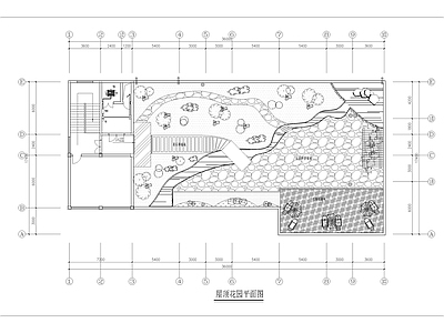 屋顶花园绿化布置平面图