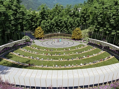 现代广场景观 户外剧场 美丽乡村