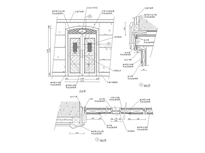 大门细部 施工图 通用节点