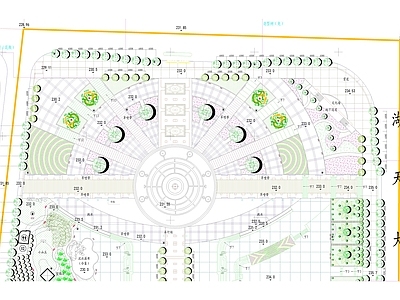 广场绿化景观平面图