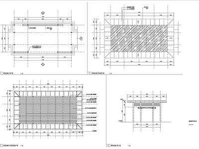 景观示范区新中式廊架详图 施工图