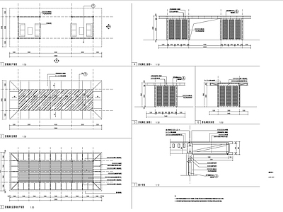 新中式景观廊架详图 施工图