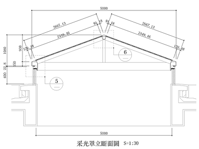 采光罩电动开窗节点大样 施工图