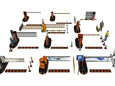 门禁机 停车杆 闸 入口 车库入口 车闸
