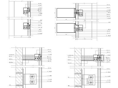 全玻璃挂钩式幕墙节点图 施工图 节点